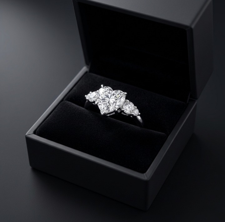 The Amore Ring — Heart Moissanite