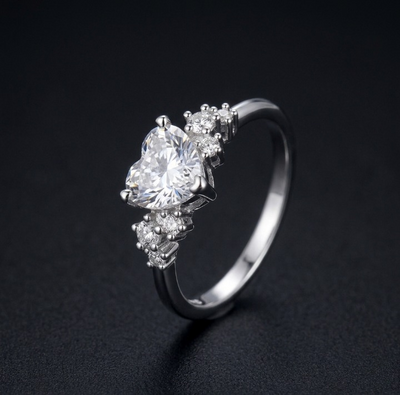 The Amore Ring — Heart Moissanite