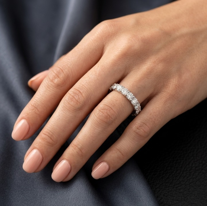 The Eternity Band — Moissanite